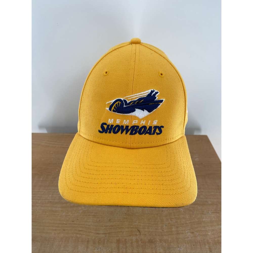 New Era Memphis Showboats Baseball Cap Yellow Blue Adult‎ Medium-Large Fitted